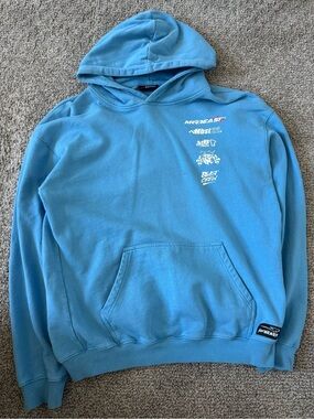 Light Blue Logo Hoodie - kids Pullover Sweatshirt